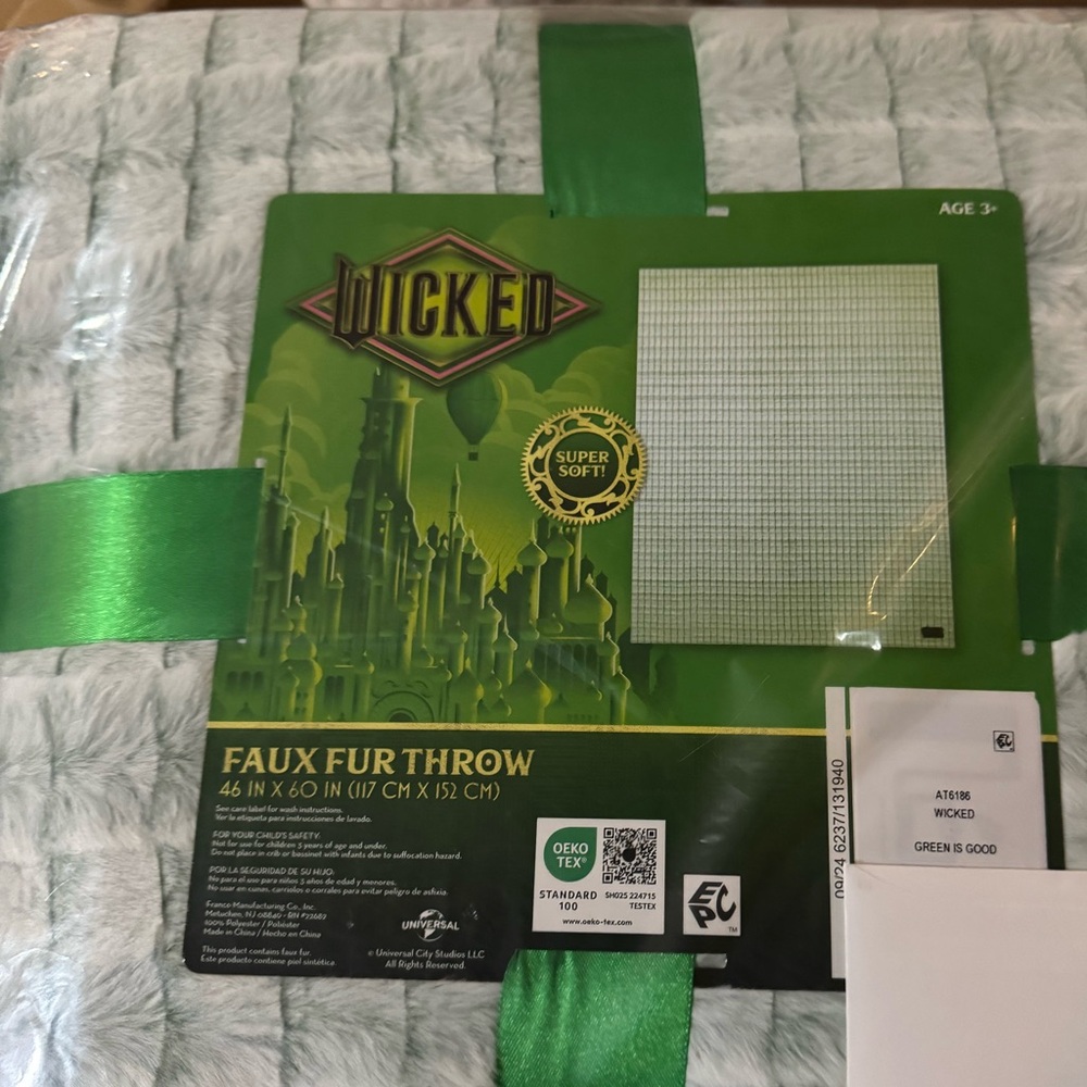 Wicked Elphaba Universal Studios Blanket. Authentic. New. Sold out!🎄